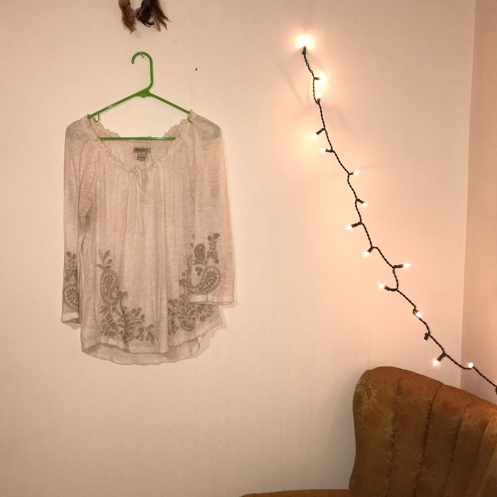 Lucky Brand Peasant Off the Shoulder Top